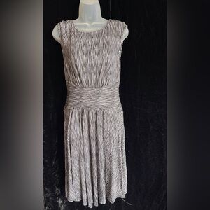 Elegant Black and White Patterned Dress